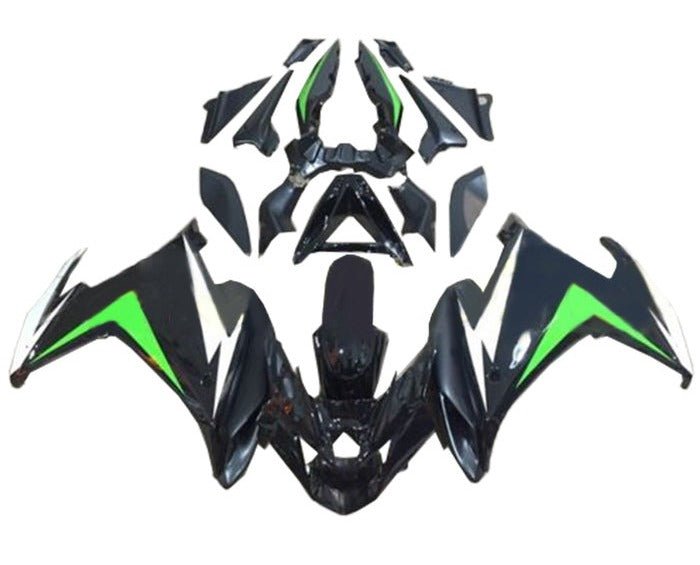 Yamaha FZ6R Fairings (2009-2015) Black, Green, White at KingsMotorcycleFairings.com