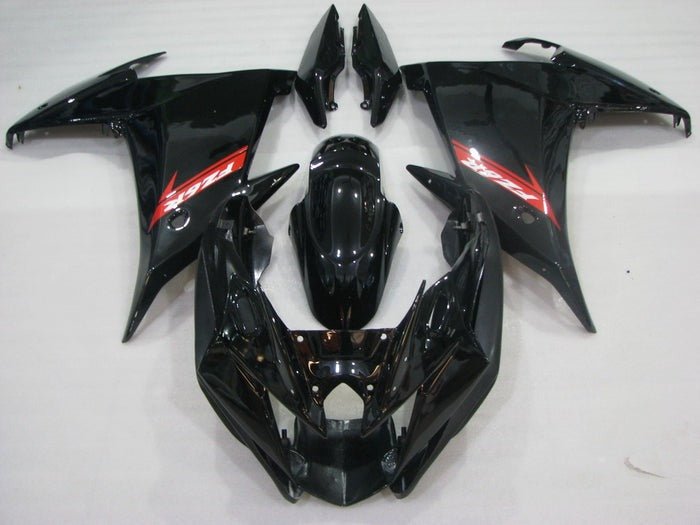 Yamaha FZ6R Fairings (2009-2015) Black, Red at KingsMotorcycleFairings.com