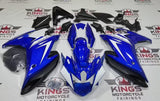 Yamaha FZ6R Fairings (2009-2015) Blue, White, Matte Black at KingsMotorcycleFairings.com