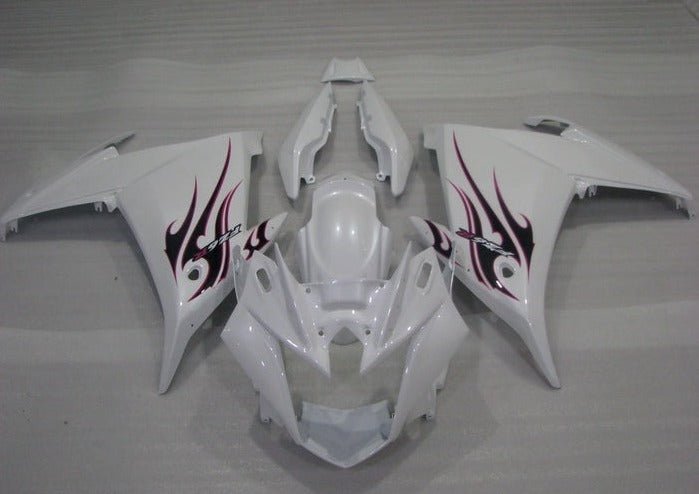 Yamaha FZ6R Fairings (2009-2015) White, Black, Red Tribal at KingsMotorcycleFairings.com
