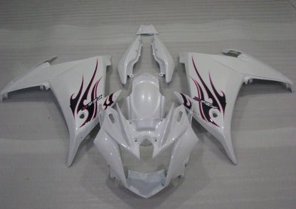 Yamaha FZ6R Fairings (2009-2015) White, Black, Red Tribal at KingsMotorcycleFairings.com