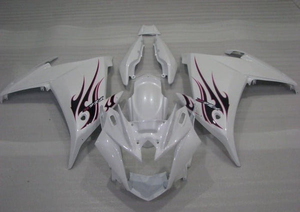 Yamaha FZ6R Fairings (2009-2015) White, Black, Red Tribal at KingsMotorcycleFairings.com