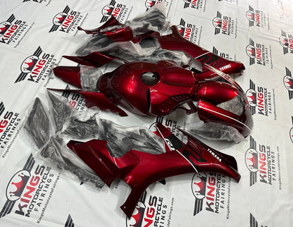 Yamaha R1 Fairing Kit (2015-2019) Candy Red, White Stripe at KingsMotorcycleFairings.com
