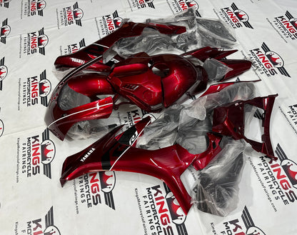 Yamaha R1 Fairing Set (2015-2019) Candy Red, White Stripe at KingsMotorcycleFairings.com