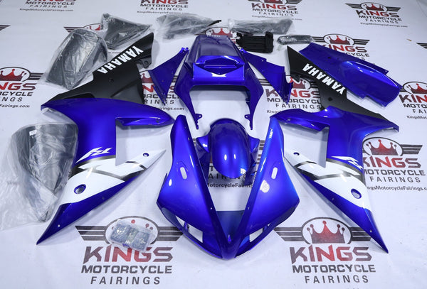 Yamaha R1 Fairings (2002-2003) Blue, White, Black, Gray at KingsMotorcycleFairings.com
