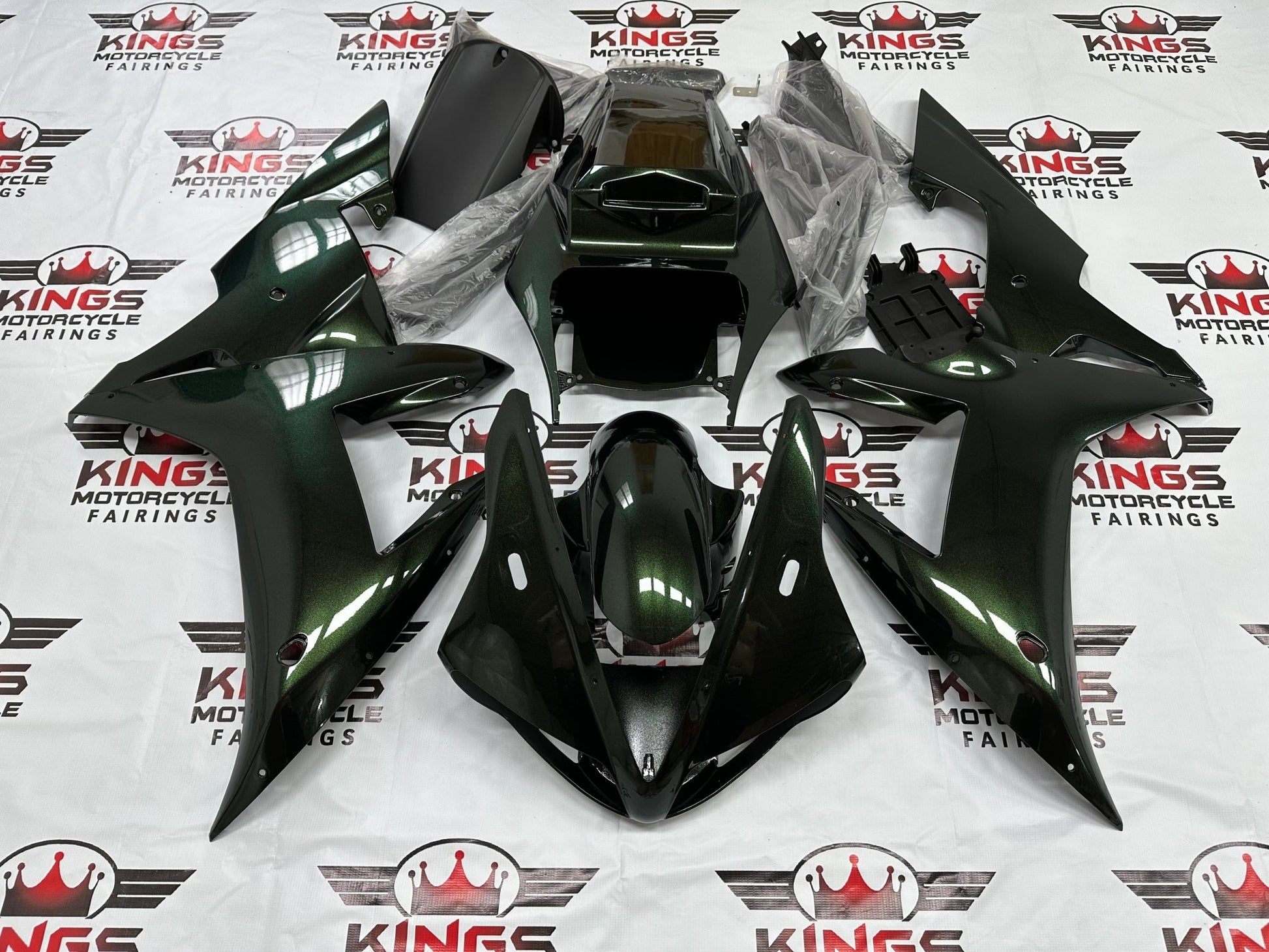 Yamaha R1 Fairings (2002-2003) Green Metallic at KingsMotorcycleFairings.com