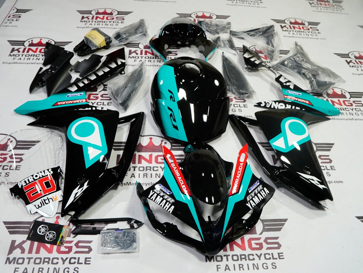 Yamaha R1 Fairings (2007-2008) Black Petronas Kings
