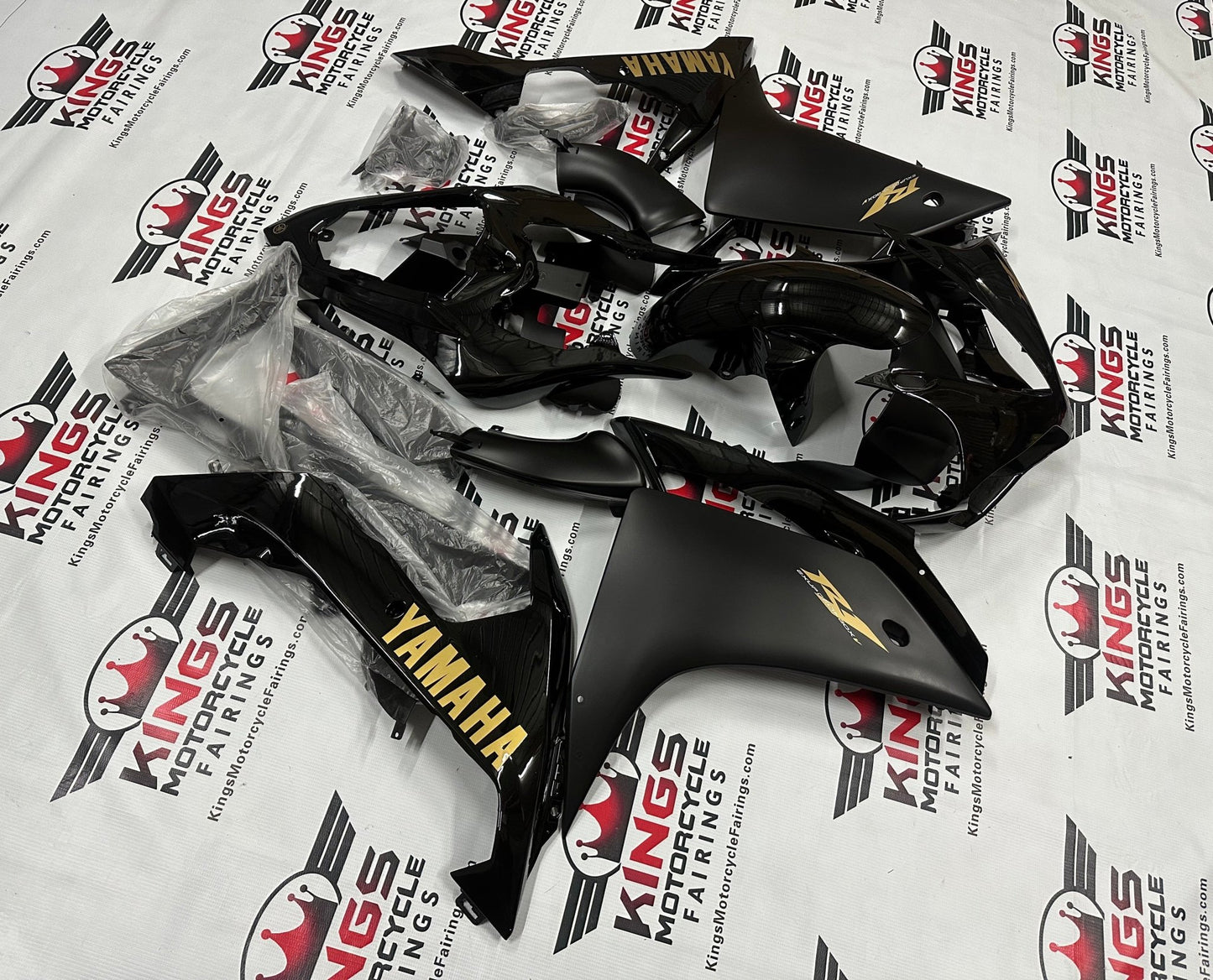 Yamaha YZF-R1 Fairings (2007-2008) Black, Matte Black, Matte Gray, Gold at KingsMotorcycleFairings.com