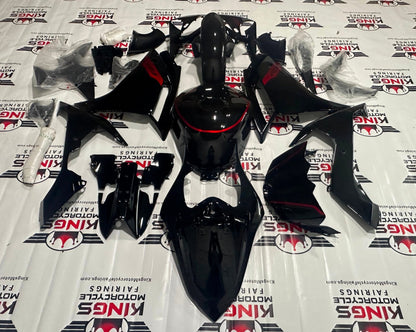 Yamaha R1 Fairings (2007-2008) Black, Red at KingsMotorcycleFairings.com