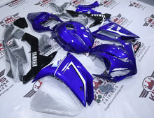 Yamaha R1 Fairings (2007-2008) Blue, White Stripe, Black at KingsMotorcycleFairings.com