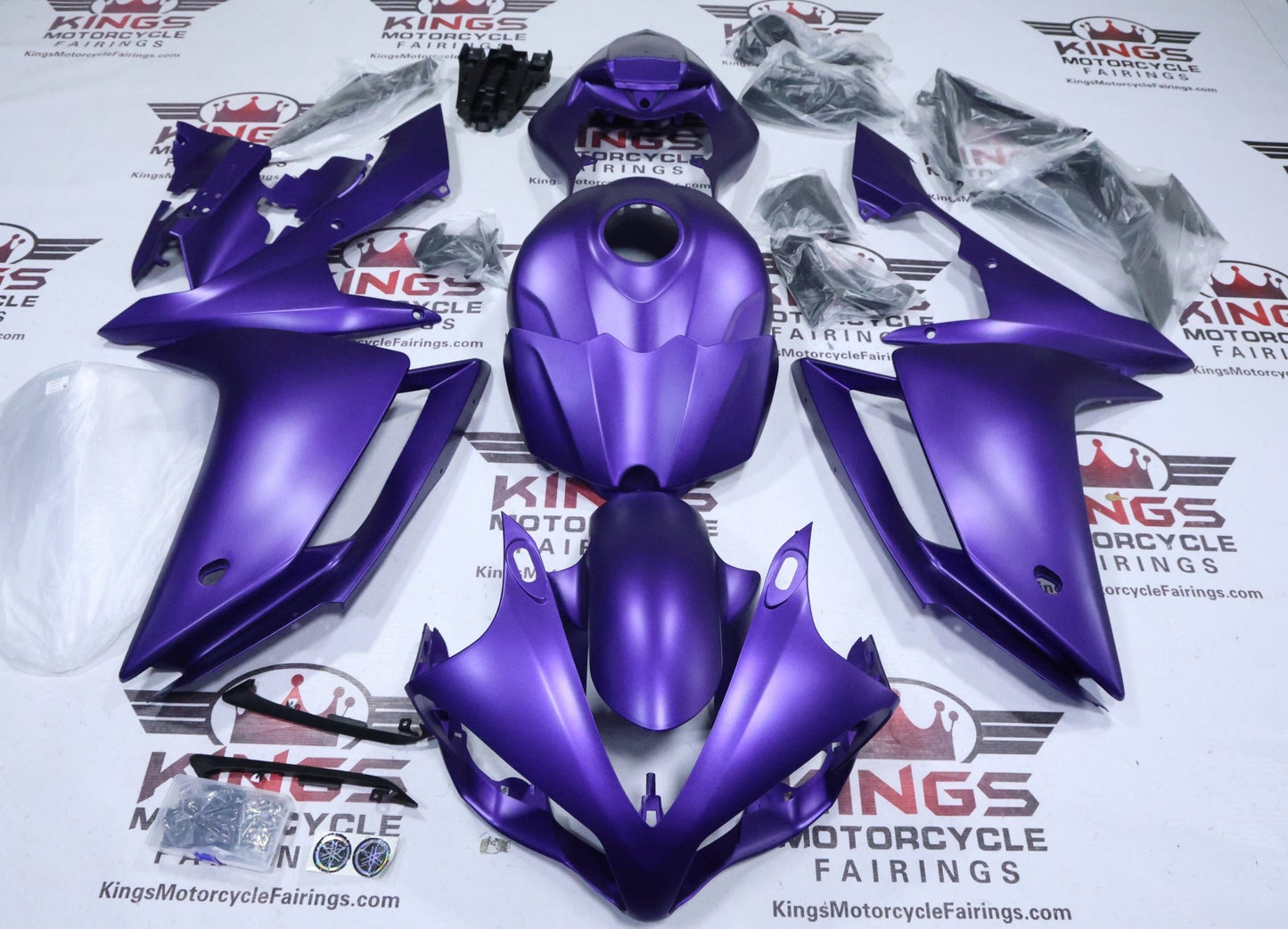Yamaha R1 Fairings (2007-2008) Flat Purple at KingsMotorcycleFairings.com