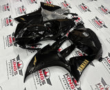 Yamaha R1 Fairings (2012-2014) All Black, Gold at KingsMotorcycleFairings.com