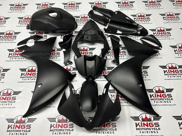 Yamaha YZF-R1 Fairings (2012-2014) All Matte Black at KingsMotorcycleFairings.com