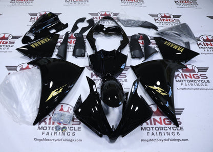 Yamaha R1 Fairings (2012-2014) Black, Gold Metallic at KingsMotorcycleFairings.com
