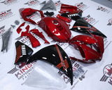 Yamaha R1 Fairings (2012-2014) Red Candy, Black, White, Striped at KingsMotorcycleFairings.com