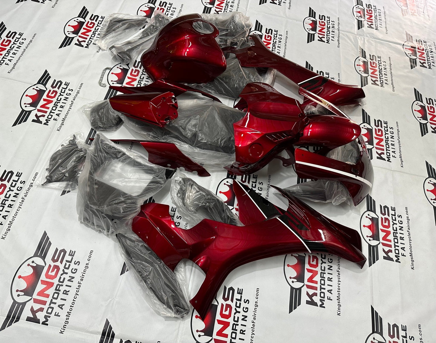 Yamaha R1 Fairings (2015-2019) Red Candy, White, Black at KingsMotorcycleFairings.com