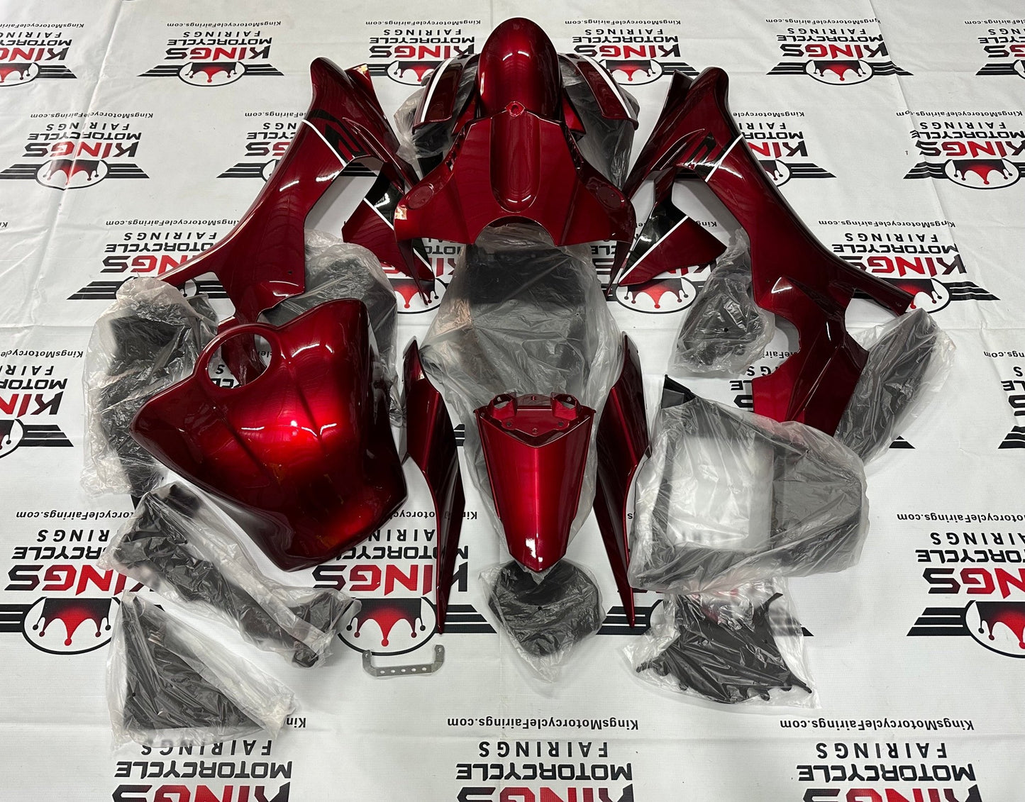Yamaha R1 Fairings (2015-2019) Red Candy, White, Black from KingsMotorcycleFairings.com