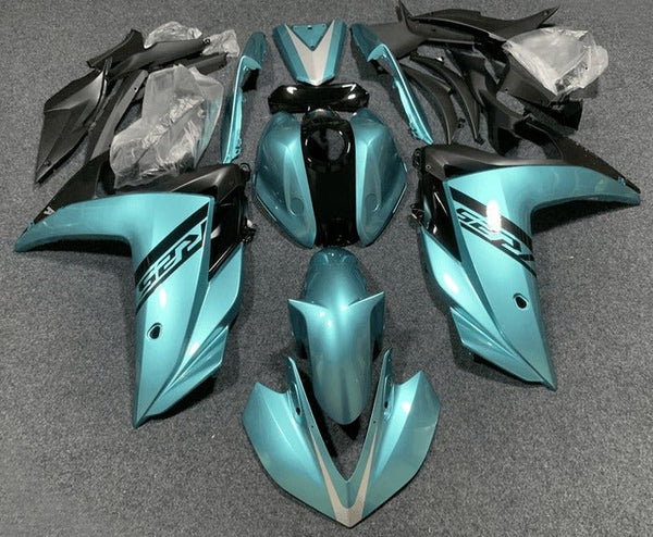 Yamaha R25 Fairings (2015-2018) Blue Turquoise, Black at KingsMotorcycleFairings.com