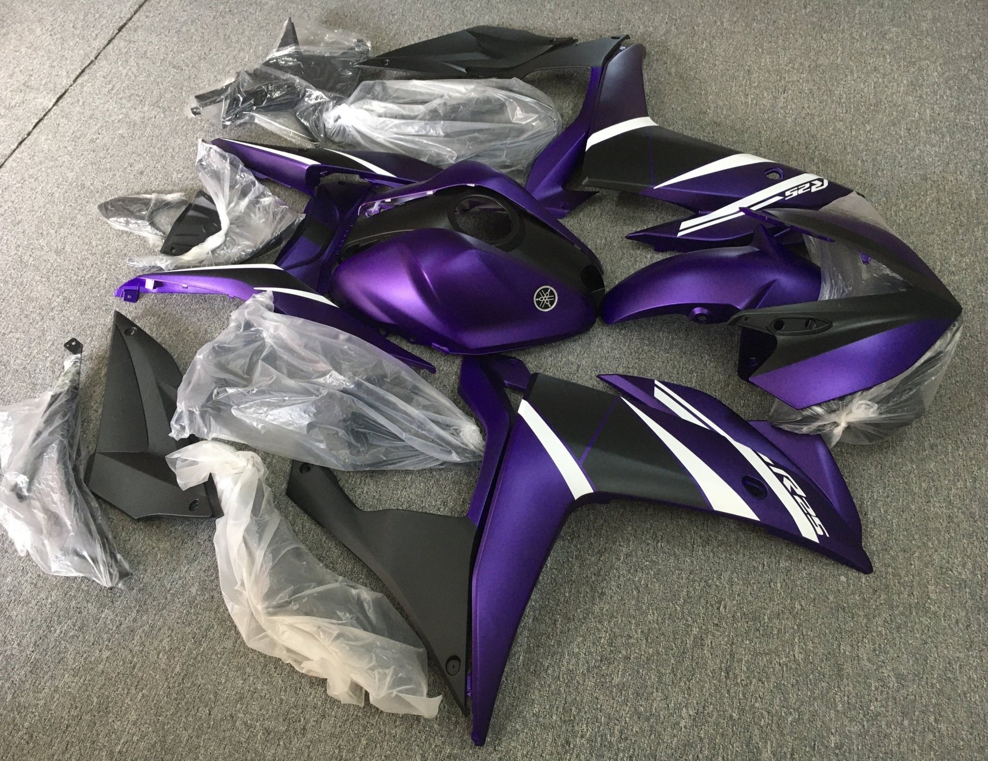 Yamaha R25 Fairing kit (2015-2018) Matte Purple, Black, White at KingsMotorcycleFairings.com