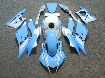Yamaha R3 Fairing Kit (2022-2024) Light Blue, White at KingsMotorcycleFairings.com