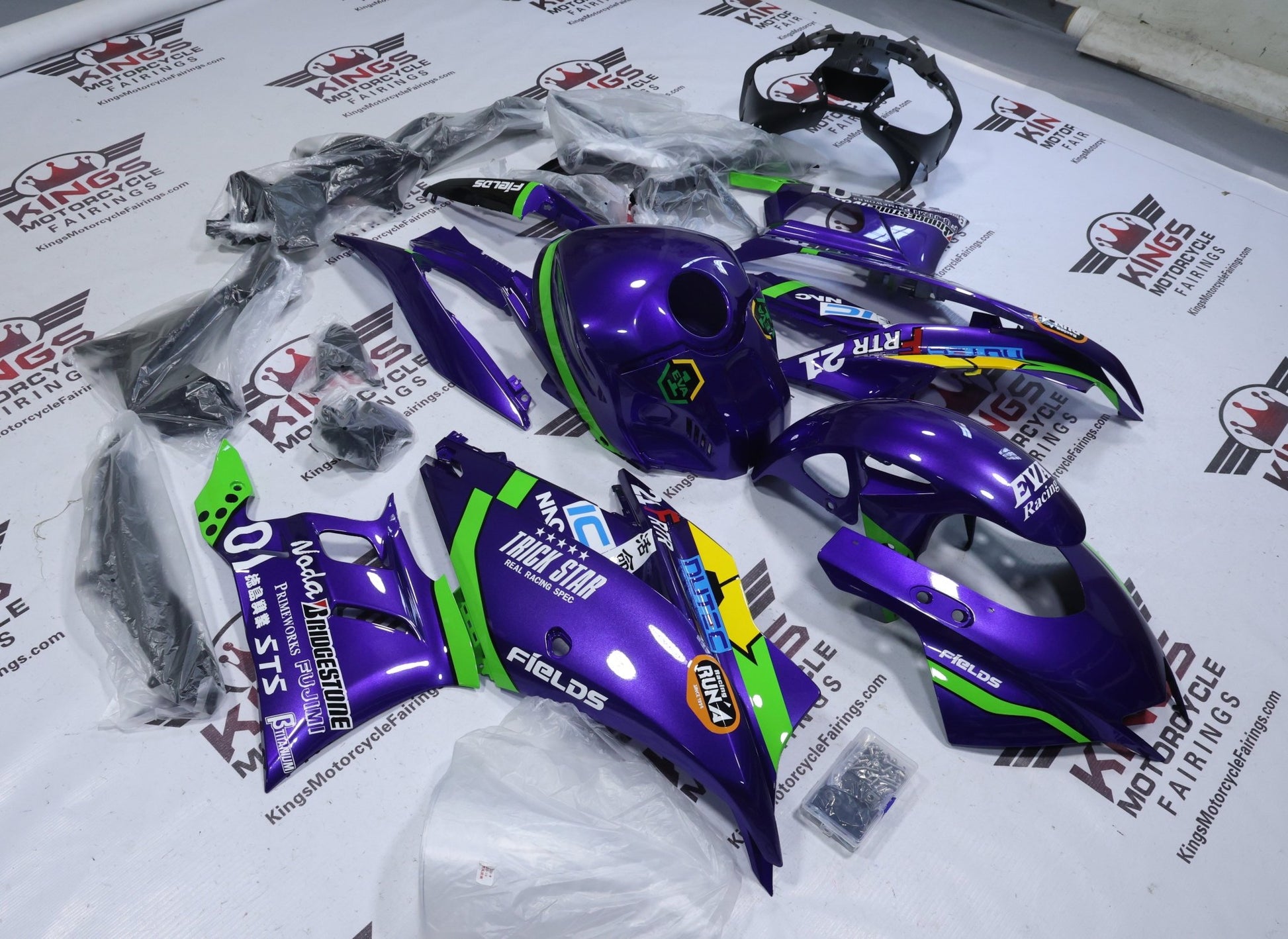 Yamaha R3 Fairing Kit (2022-2024) Purple Eva at KingsMotorcycleFairings.com