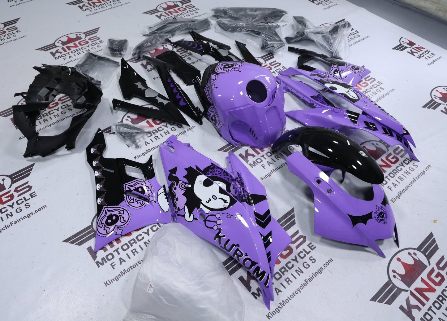 Yamaha R3 Fairing Kit (2022-2024) Purple Kuromi at KingsMotorcycleFairings.com