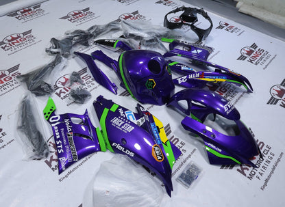 Yamaha R3 Fairing Kit (2022-2024) Purple, Green, Eva at KingsMotorcycleFairings.com
