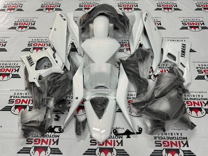 Yamaha R3 Fairing Pieces (2019-2021) Pearl White, Black at KingsMotorcycleFairings.com