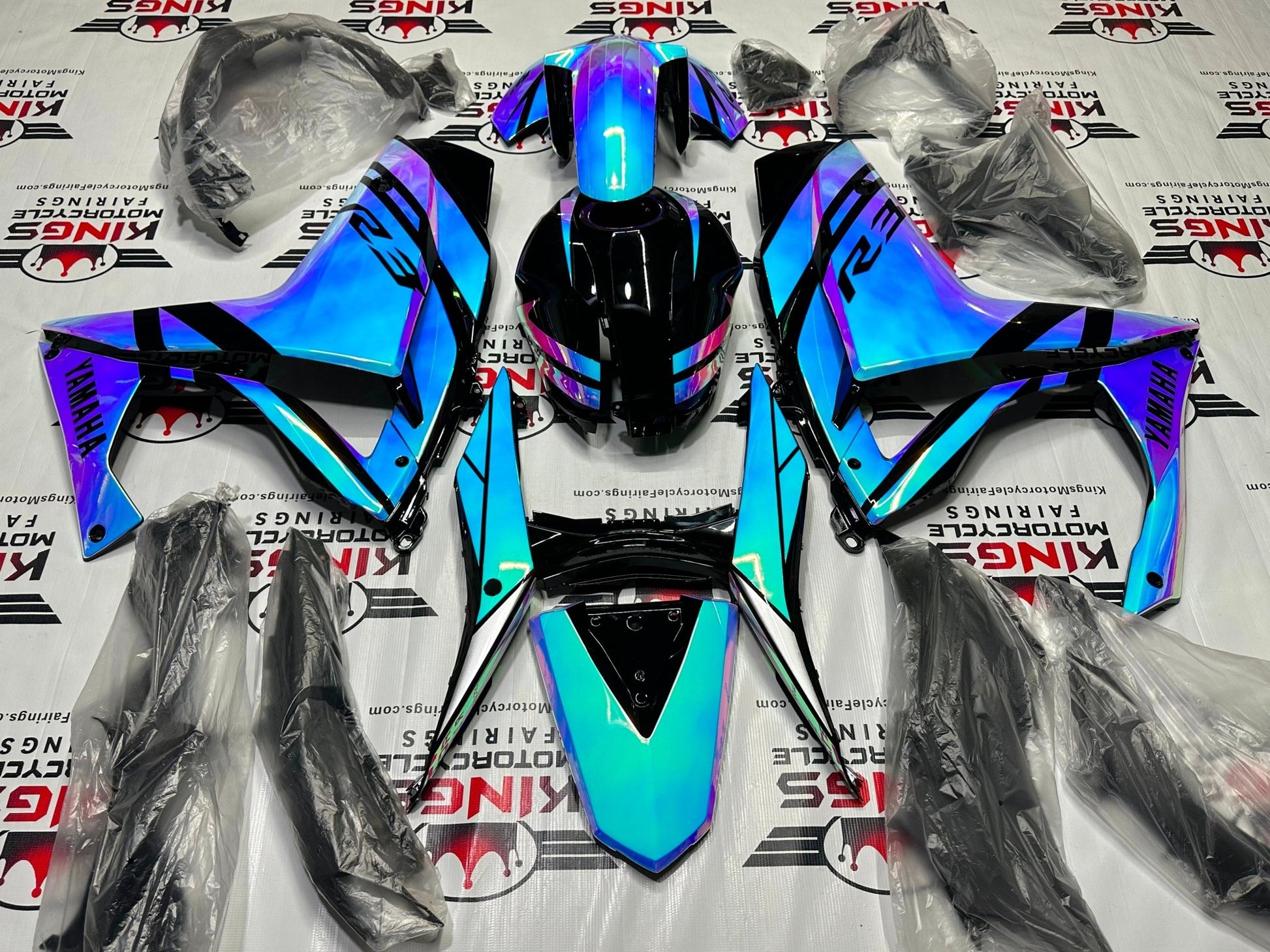 Yamaha R3 Fairing Set (2015-2018) Chrome Blue, Pink, Black, Chameleon at KingsMotorcycleFairings.com