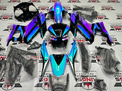 Yamaha R3 Fairing Set (2019-2021) Chameleon Chrome, Pink, Blue at KingsMotorcycleFairings.com