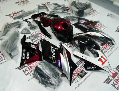 Yamaha R3 Fairing Set (2019-2021) Dark Red, Silver, Black, White at KingsMotorcycleFairings.com