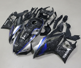 Yamaha R3 Fairings (2022-2024) Forged Carbon Fiber Style, Silver, Blue, White at KingsMotorcycleFairings.com