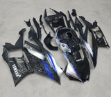 Yamaha R3 Fairings (2022-2024) Forged Carbon Fiber Style, Silver, Blue, White from KingsMotorcycleFairings.com