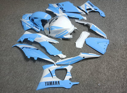 Yamaha R3 Fairing Set (2022-2024) Light Blue, White from KingsMotorcycleFairings.com