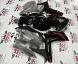 Yamaha R3 Fairings (2015-2018) Black, Red Stripe from KingsMotorcycleFairings.com