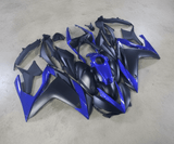 Yamaha R3 Fairings (2015-2018) Matte Black, Blue at KingsMotorcycleFairings.com