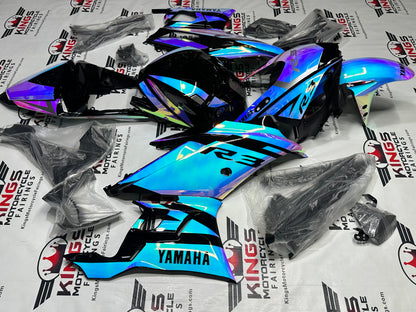 Motorcycle Fairings for Yamaha YZF-R3 (2019-2021) Chrome Chameleon, Black at KingsMotorcycleFairings.com