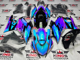 Yamaha R3 Fairings (2019-2021) Chrome, Pink, Blue Chameleon at KingsMotorcycleFairings.com