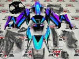 Yamaha R3 Fairings (2019-2021) Chrome, Pink, Blue Chameleon from KingsMotorcycleFairings.com