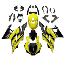 Yamaha R3 Fairings (2019-2024) Yellow, Black Stripes at KingsMotorcycleFairings.com