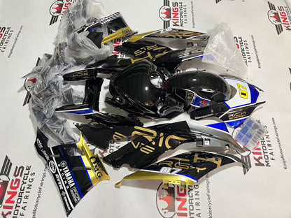 Yamaha R3 Fairings (2022-2024) Black, Gold, Blue from KingsMotorcycleFairings.com