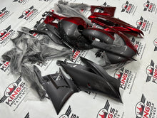 Yamaha R3 Fairings (2022-2024) Faux Carbon Fiber, Candy Red Split from KingsMotorcycleFairings.com