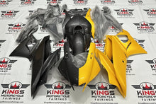Yamaha R3 Fairings (2022-2024) Faux Carbon Fiber, Yellow Split at KingsMotorcycleFairings.com