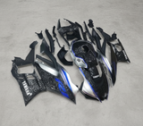 Yamaha R3 Fairings (2022-2024) Forged Carbon Fiber Style, Silver, Blue, White from KingsMotorcycleFairings.com