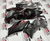 Yamaha YZF-R3 Fairings (2022-2024) Matte Black, Red Stripe at KingsMotorcycleFairings.com