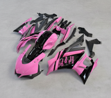 Yamaha R3 Fairings (2022-2024) Pink, Black Stripe at KingsMotorcycleFairings.com