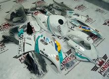 Yamaha R3 Fairings (2022-2024) White, Blue Eva at KingsMotorcycleFairings.com
