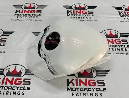 Yamaha R3 Tank Cover Fairing (2022-2024) Pearl White, Black at KingsMotorcycleFairings.com