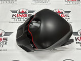 Yamaha R3 Tank Fairing (2022-2024) Matte Black, Red Stripe at KingsMotorcycleFairings.com
