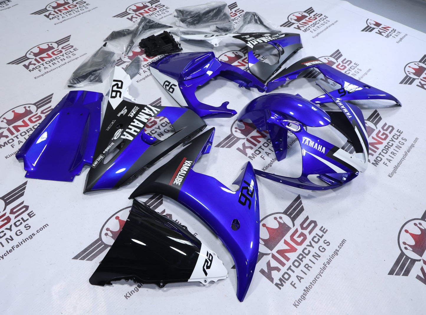 Yamaha R6 Fairing Kit (2005) Blue Yamalube from KingsMotorcycleFairings.com